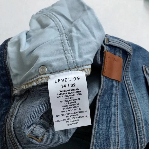 Level 99 NWOT High Waist Skinny Jeans Women 14/32 - Picture 8 of 9